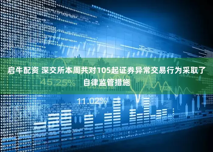 启牛配资 深交所本周共对105起证券异常交易行为采取了自律监管措施